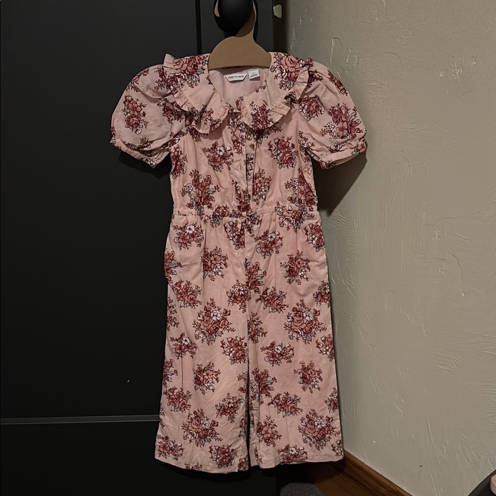 Floral Pink Ruffled Jumpsuits Janie and Jack - Picture 2 of 4